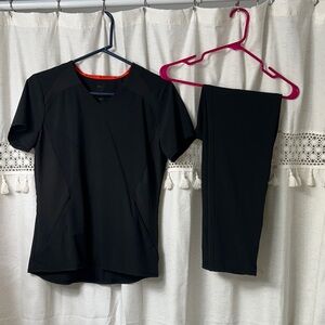 Black Activewear Scrubs set